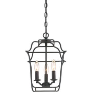 Quoizel Gallery 3 Light Foyer Piece, Royal Ebony