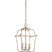 Quoizel Gallery 3 Light Chandelier, Century Silver Leaf