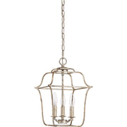 Quoizel Gallery 3 Light Chandelier, Century Silver Leaf