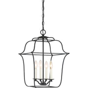 Quoizel Gallery 4 Light Foyer Piece, Royal Ebony