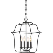Quoizel Gallery 4 Light Foyer Piece, Royal Ebony