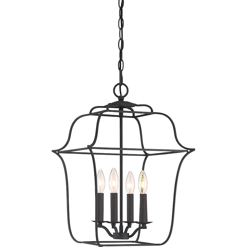 Quoizel Gallery 4 Light Foyer Piece, Royal Ebony