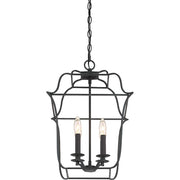 Quoizel Gallery 4 Light Foyer Piece, Royal Ebony