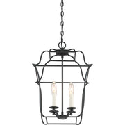 Quoizel Gallery 4 Light Foyer Piece, Royal Ebony