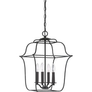 Quoizel Gallery 4 Light Foyer Piece, Royal Ebony