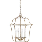 Quoizel Gallery 4 Light Chandelier, Century Silver Leaf
