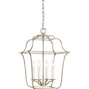 Quoizel Gallery 4 Light Chandelier, Century Silver Leaf