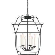 Quoizel Gallery 6 Light Foyer Piece, Royal Ebony