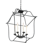 Quoizel Gallery 6 Light Foyer Piece, Royal Ebony