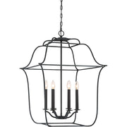 Quoizel Gallery 6 Light Foyer Piece, Royal Ebony