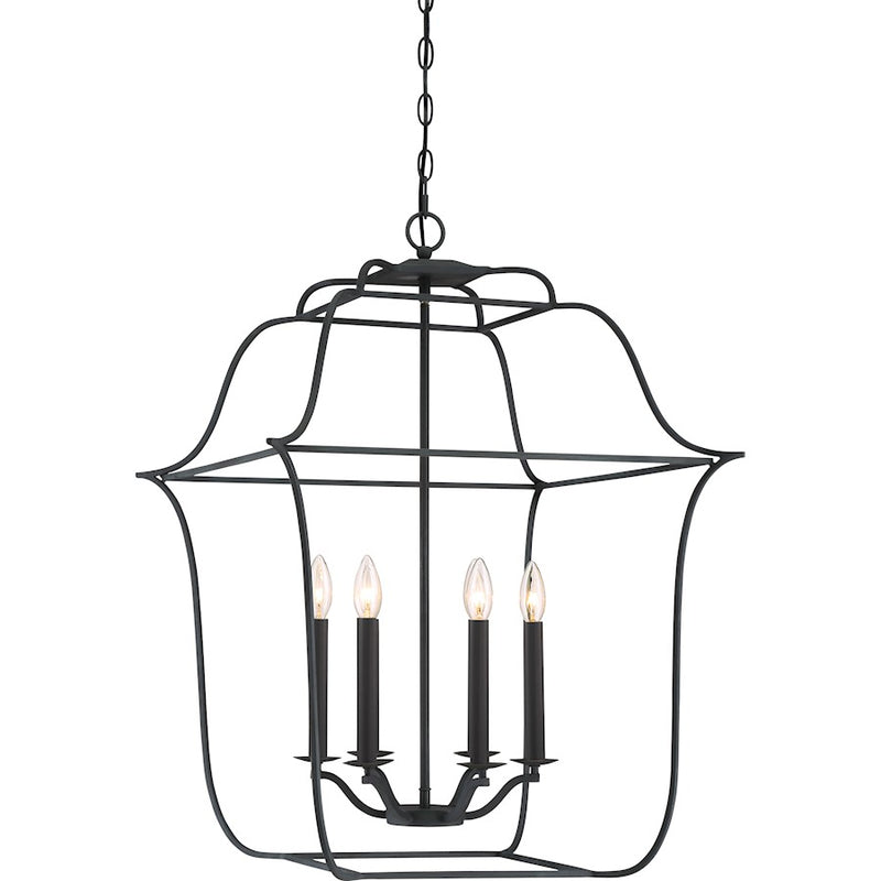 Quoizel Gallery 6 Light Foyer Piece, Royal Ebony