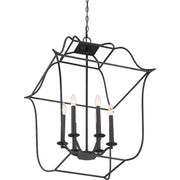 Quoizel Gallery 6 Light Foyer Piece, Royal Ebony