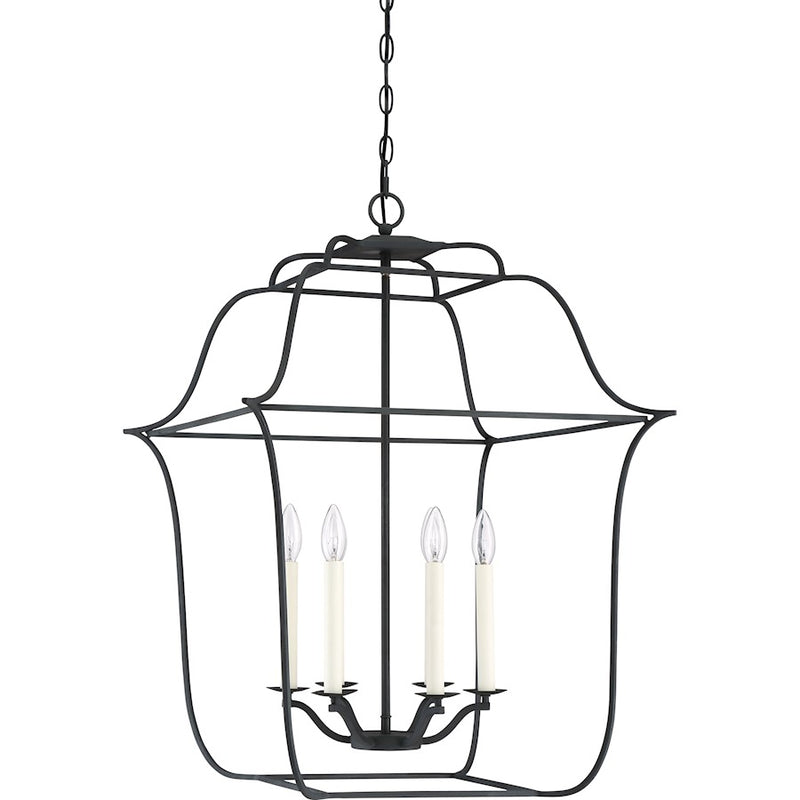 Quoizel Gallery 6 Light Foyer Piece, Royal Ebony