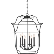 Quoizel Gallery 6 Light Foyer Piece, Royal Ebony