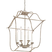 Quoizel Gallery 6 Light Chandelier, Century Silver Leaf