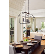 Quoizel Gallery 6 Light Island Chandelier, Royal Ebony
