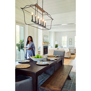 Quoizel Gallery 6 Light Island Chandelier, Royal Ebony