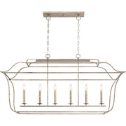 Quoizel Gallery 6 Light Island Light, Century Silver Leaf