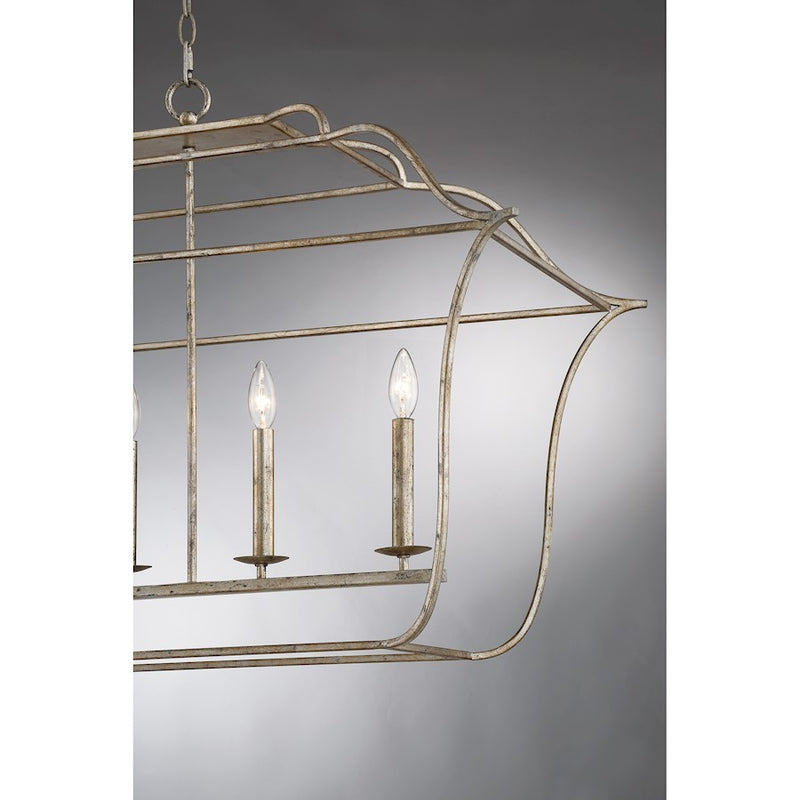 Quoizel Gallery 6 Light Island Light, Century Silver Leaf