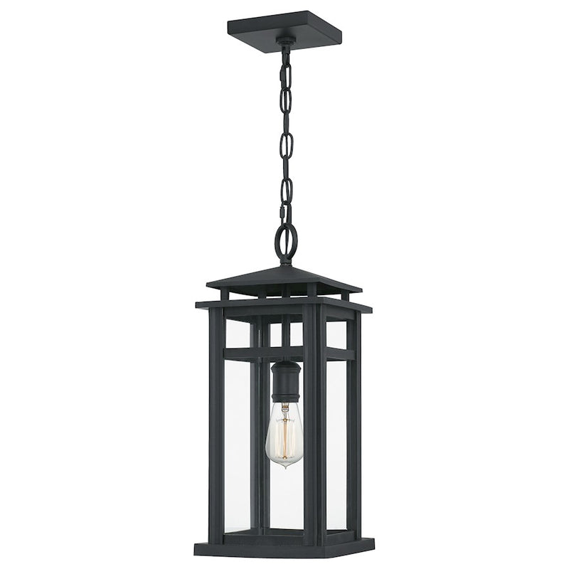 Quoizel Granby 1 Light Outdoor Hanging Lantern, Earth Black