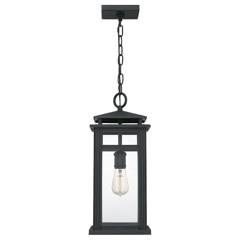Quoizel Granby 1 Light Outdoor Hanging Lantern, Earth Black