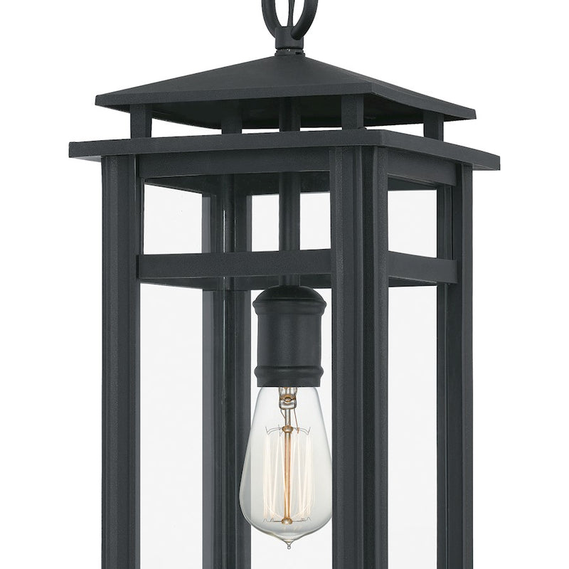 Quoizel Granby 1 Light Outdoor Hanging Lantern, Earth Black