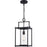 Quoizel Garrett 1 Light Outdoor Hanging, Matte Black/Clear