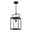 Quoizel Garrett 1 Light Outdoor Hanging, Matte Black/Clear