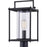 Quoizel Garrett 1 Light Outdoor Post, Matte Black/Clear Glass