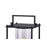 Quoizel Garrett 1 Light Outdoor Post, Matte Black/Clear Glass