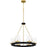 Quoizel Greeley 6 Light Chandelier, Matte Black/Clear