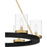 Quoizel Greeley 6 Light Chandelier, Matte Black/Clear