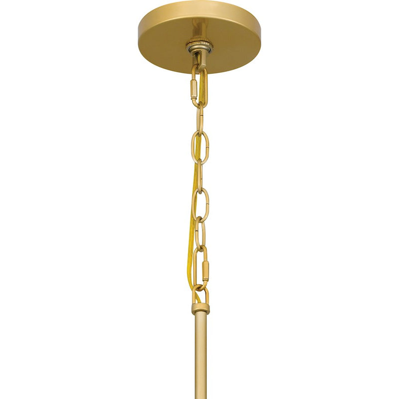Quoizel Greeley 6 Light Chandelier, Matte Black/Clear