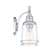 Quoizel Grant 16in 2-Light Vanity Light | Classic Polished Chrome and Clear Glass | Bathroom & Powder Room | 16 x 7 x 9.5 in | Model GRT8602C