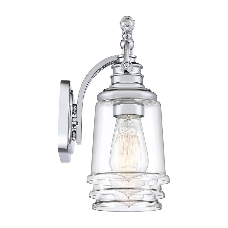 Quoizel Grant 23in 3-Light Vanity Light | Classic Polished Chrome and Clear Glass | Bathroom & Powder Room | 23 x 7 x 9.5 in | Model GRT8603C
