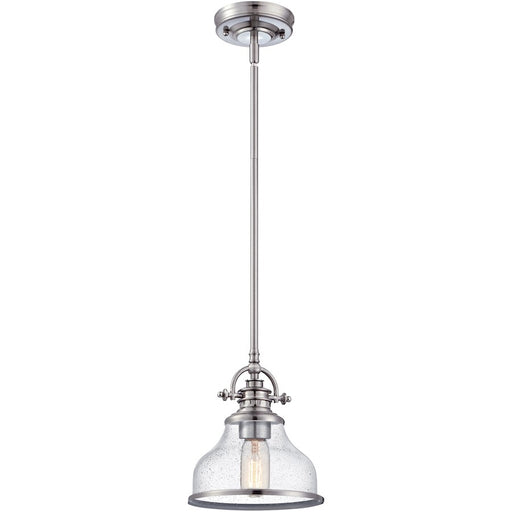 Quoizel Grant 1 Light Mini 1 Light Pendant, Brushed Nickel