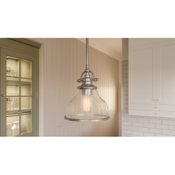 Quoizel Grant 1 Light Mini 1 Light Pendant, Brushed Nickel