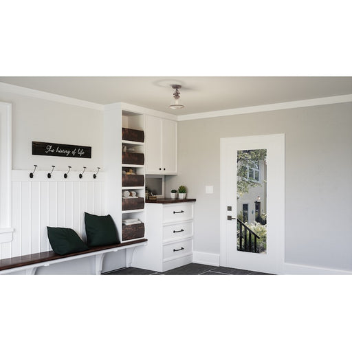 Quoizel Grant 1 Light Semi-Flush Mount, Brushed Nickel