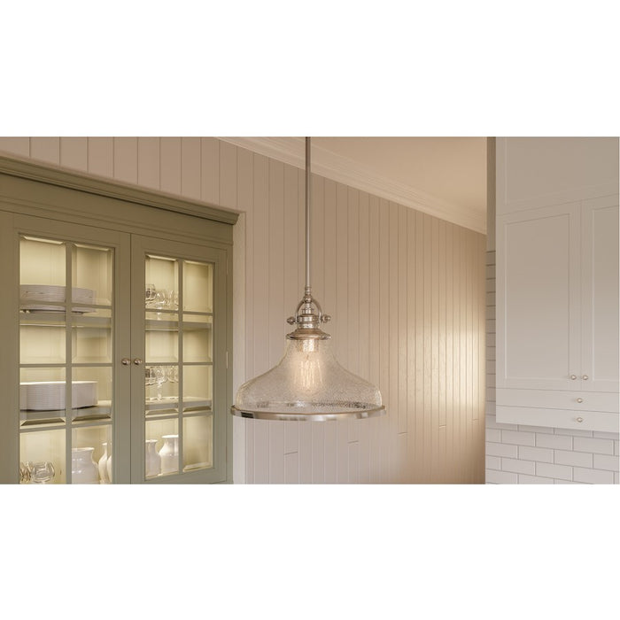 Quoizel Grant 1 Light Pendant, Brushed Nickel