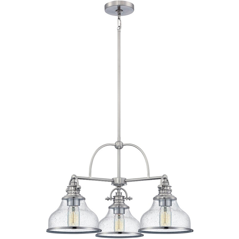 Quoizel Grant Dinette Chandelier, Brushed Nickel