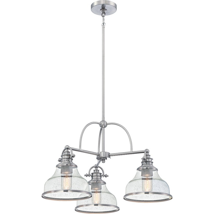 Quoizel Grant Dinette Chandelier, Brushed Nickel
