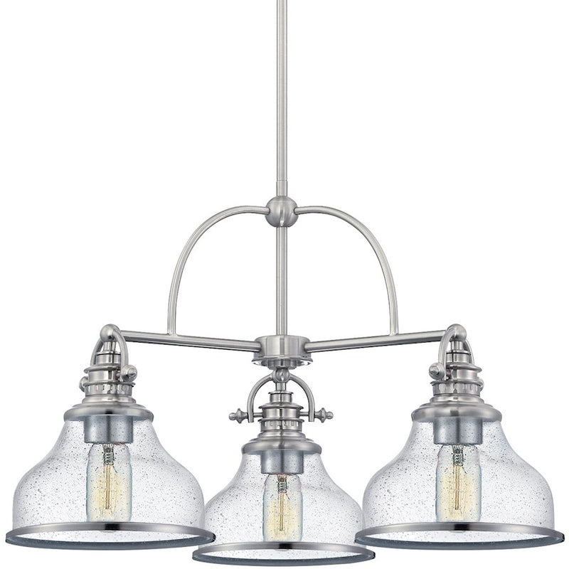 Quoizel Grant Dinette Chandelier, Brushed Nickel