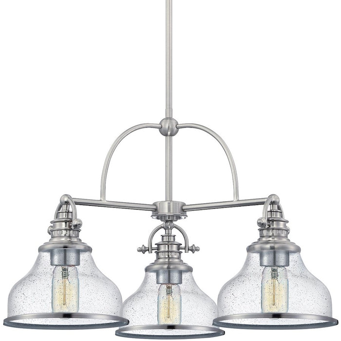 Quoizel Grant Dinette Chandelier, Brushed Nickel