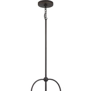 Quoizel Grant 24in 3-Light Chandelier | Classic Palladian Bronze and Clear Seeded Glass | Dining Room & Foyer | 24 x 24 x 15.5 in | Model GRTS5103PN