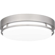 Quoizel Hale Small Flush Mount, Brushed Nickel/White Acrylic