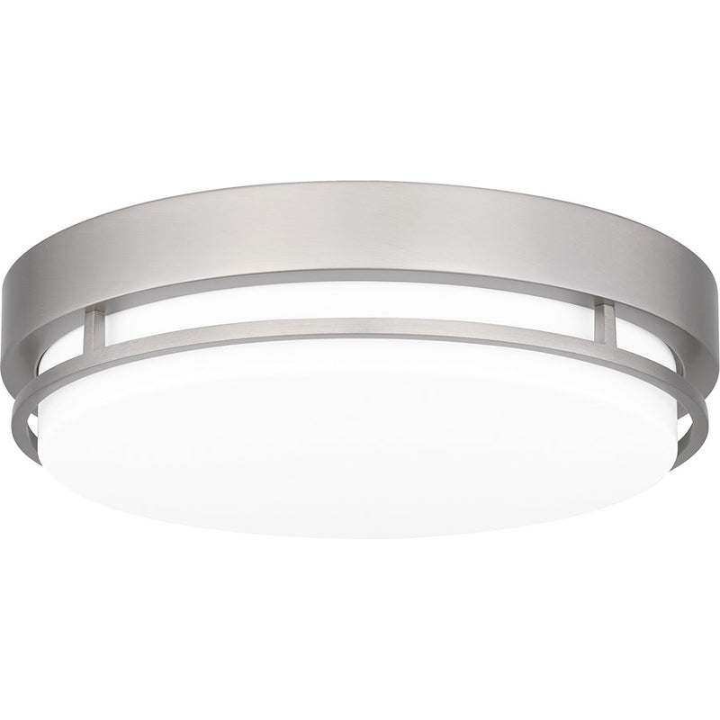 Quoizel Hale Small Flush Mount, Brushed Nickel/White Acrylic