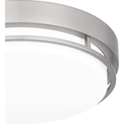 Quoizel Hale Small Flush Mount, Brushed Nickel/White Acrylic