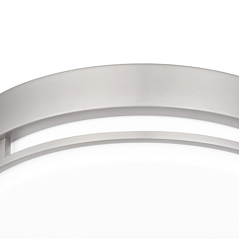 Quoizel Hale Small Flush Mount, Brushed Nickel/White Acrylic
