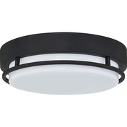 Quoizel Hale Small Flush Mount, Earth Black/White Acrylic