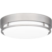 Quoizel Hale Large Flush Mount, Brushed Nickel/White Acrylic
